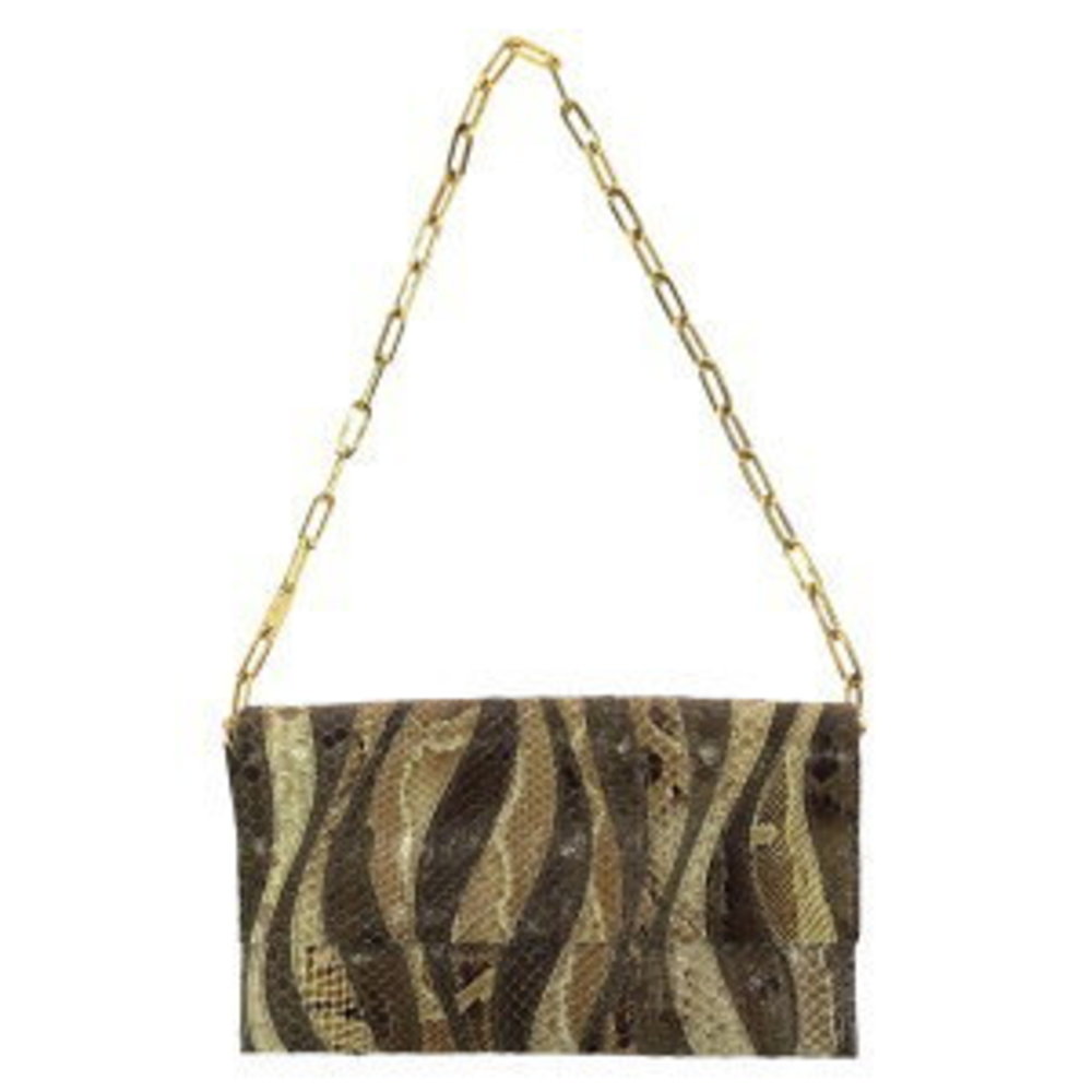 Gucci Brown Python Shoulder Bag Chain - image 1